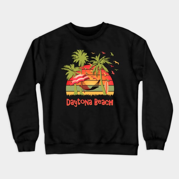 Daytona Beach Crewneck Sweatshirt by Nerd_art